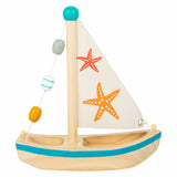 Small foot - badspeelgoed houten zeilboot zeester