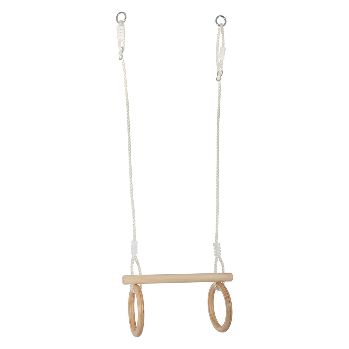 Small foot houten trapeze met gymnastiekringen, 100cm