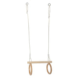 Small foot houten trapeze met gymnastiekringen, 100cm