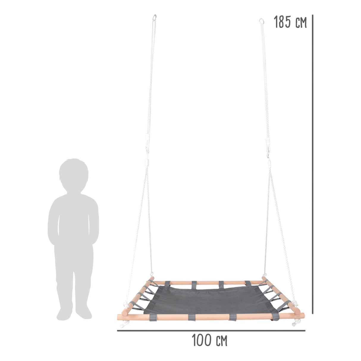 Small Foot Nestschommel met Houten Frame, 100x100cm