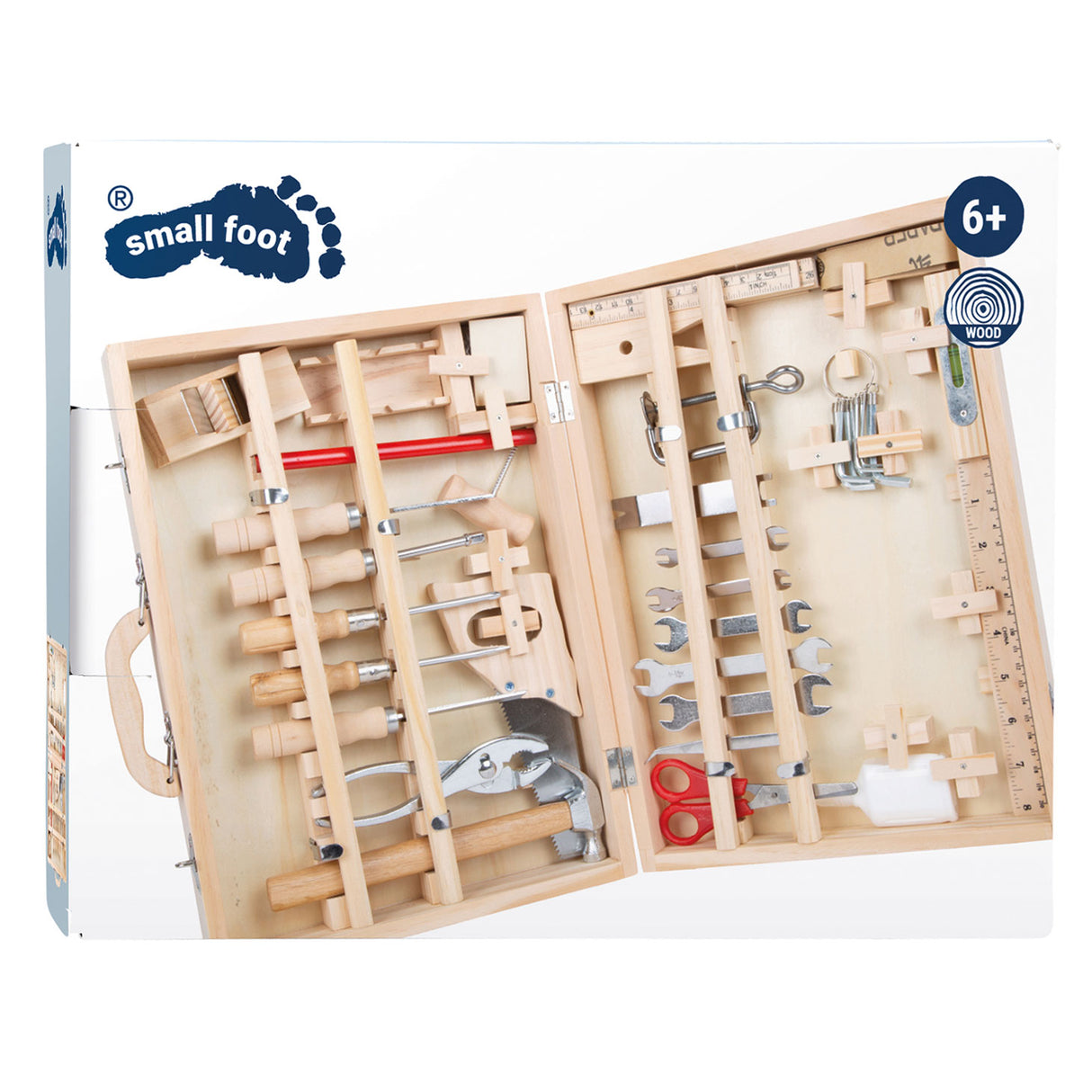 Small foot - houten gereedschapskist deluxe met gereedschap, 28dlg.