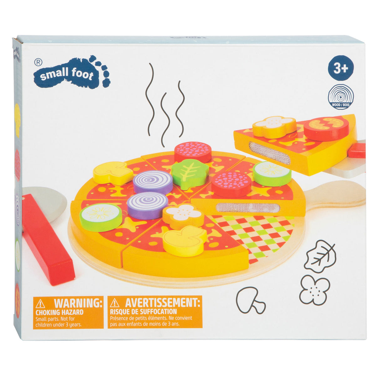 Small Foot Houten Snijen Speeleten Pizza Set, 21dlg.