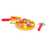 Small foot - houten snij- en speeleten pizza set, 21dlg.