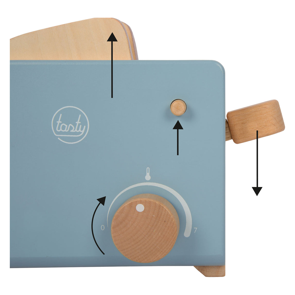 Small foot - houten broodrooster set