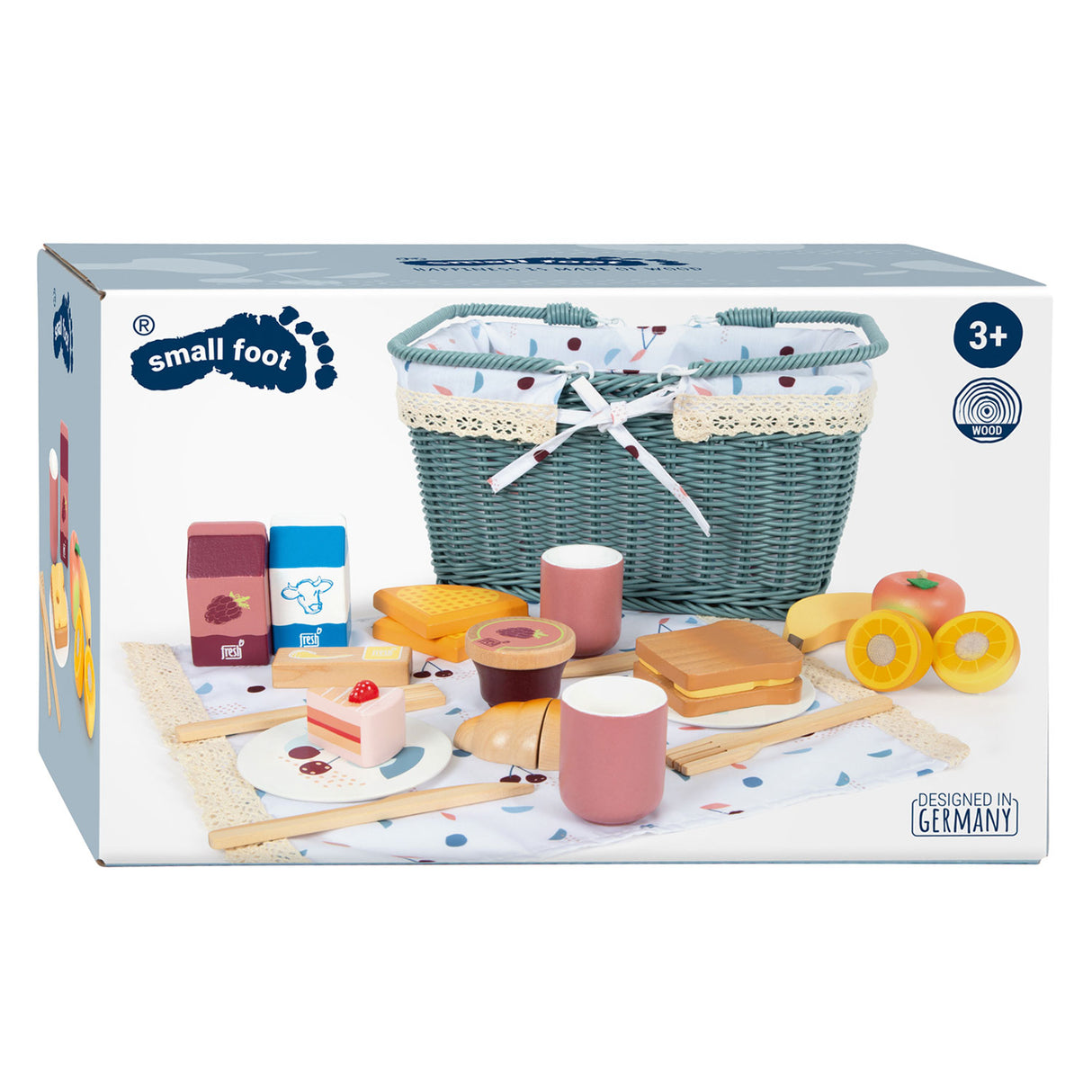 Small Foot Picknickset met Houten Speeleten Tasty, 26dlg.