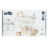 Small foot - houten supermarkt winkelwagen wit