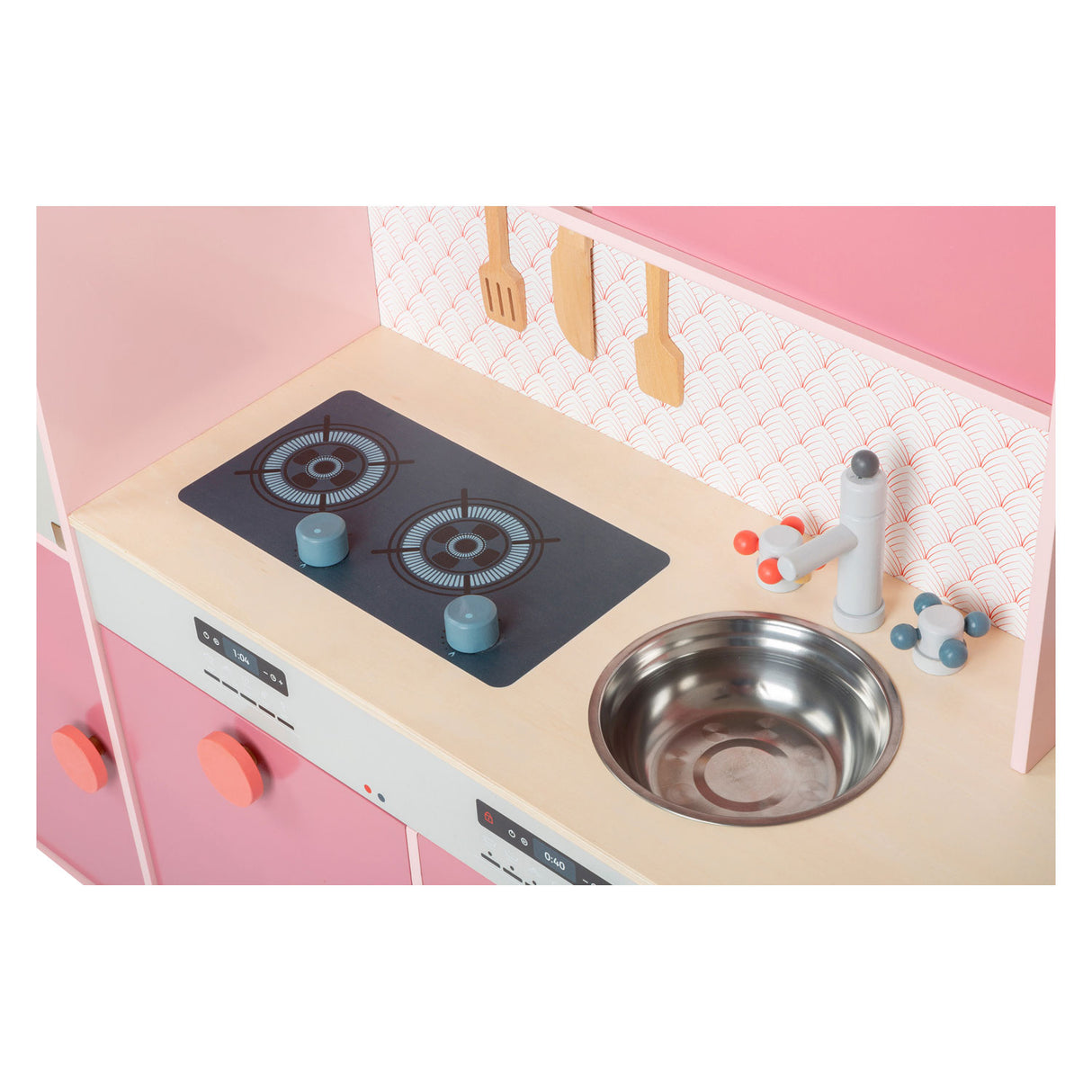 Small Foot Houten Speelkeuken Roze, 12dlg.