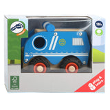 Small foot - houten politieauto blauw