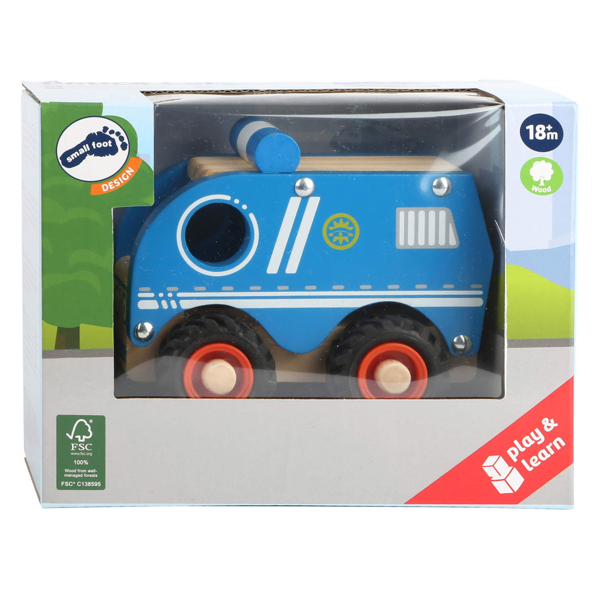 Small Foot Houten Politieauto Blauw