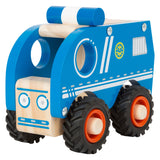 Small foot - houten politieauto blauw