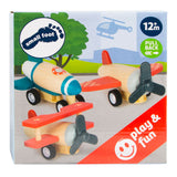 Small Foot Houten Pull-back Vliegtuigen, Set van 3