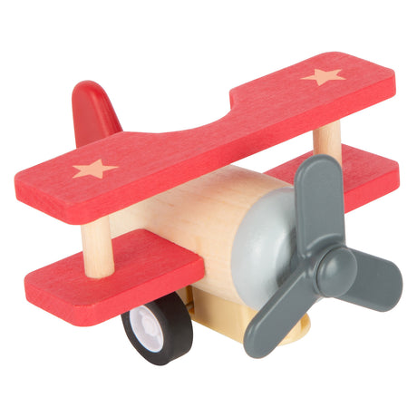 Small foot - houten pull-back vliegtuigen, set van 3
