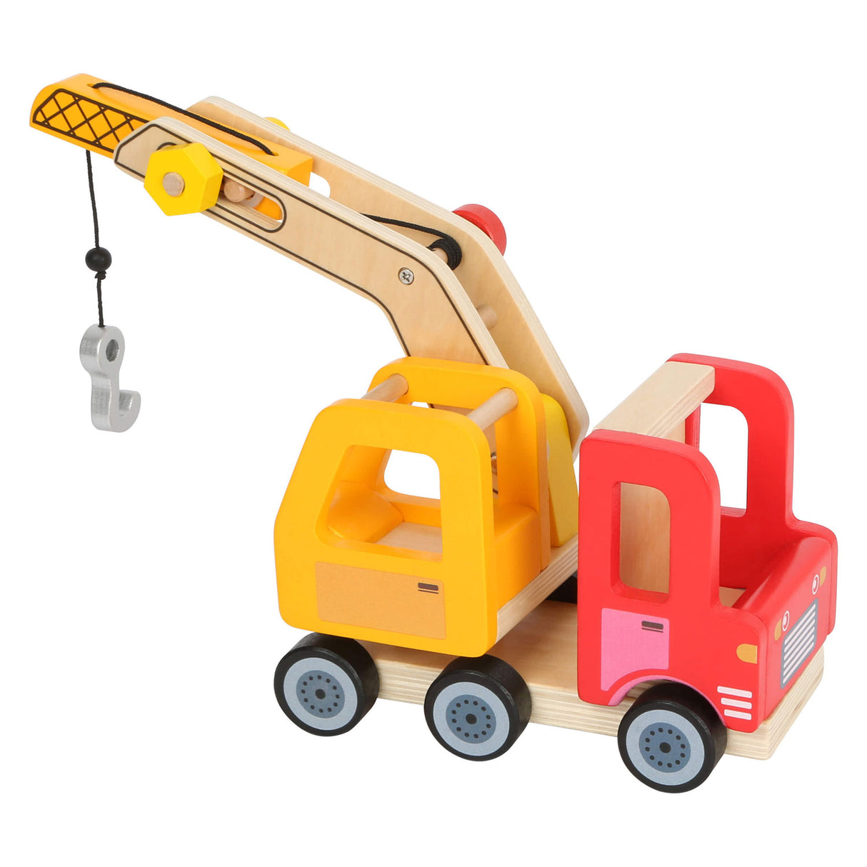 Small Foot Houten Kraannwagen met Beweegbare Kraan