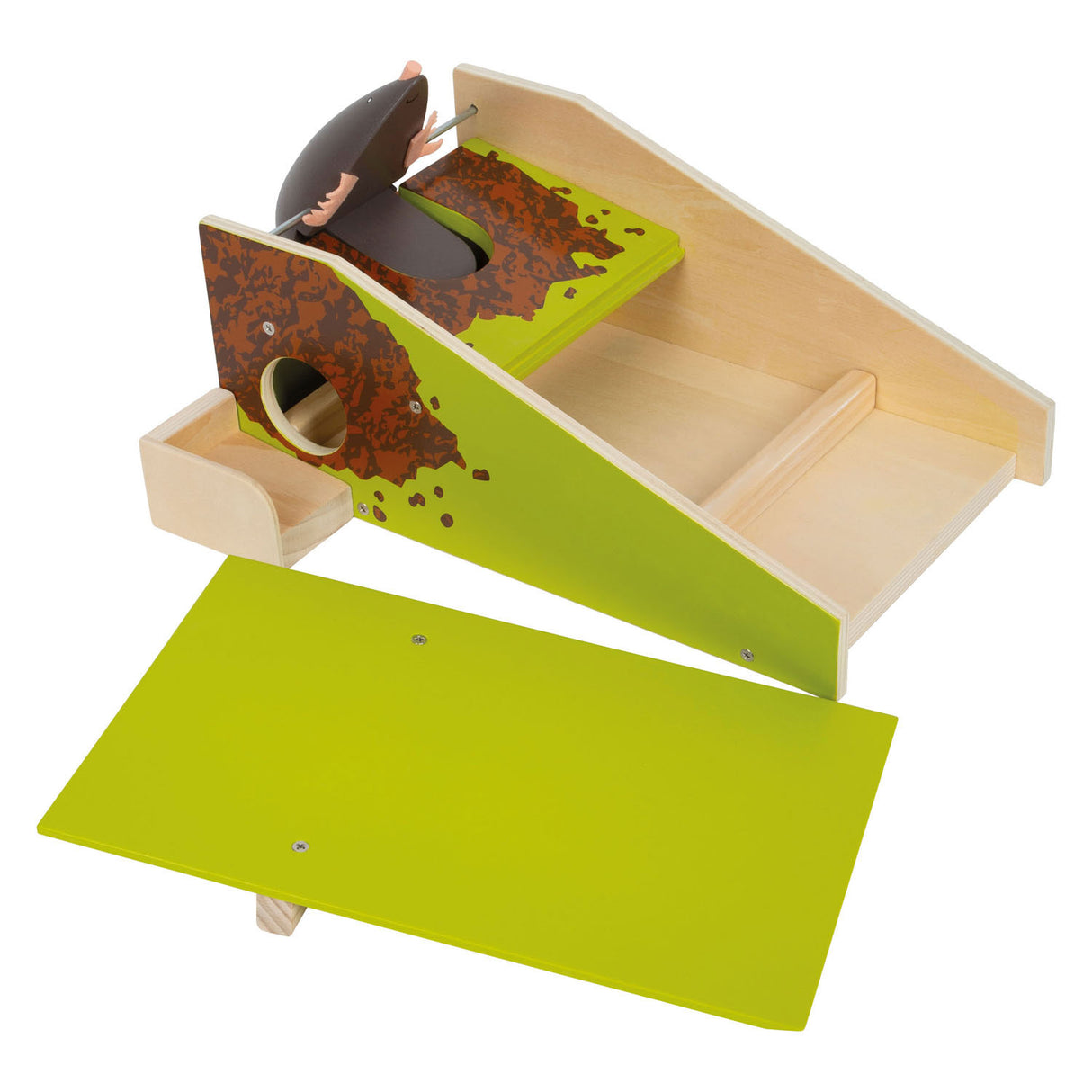 Small foot houten minigolfset - kinderspel met mol thema, educatief speelgoed.