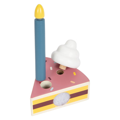 Small foot - houten snijbare verjaardagstaart, 18dlg.