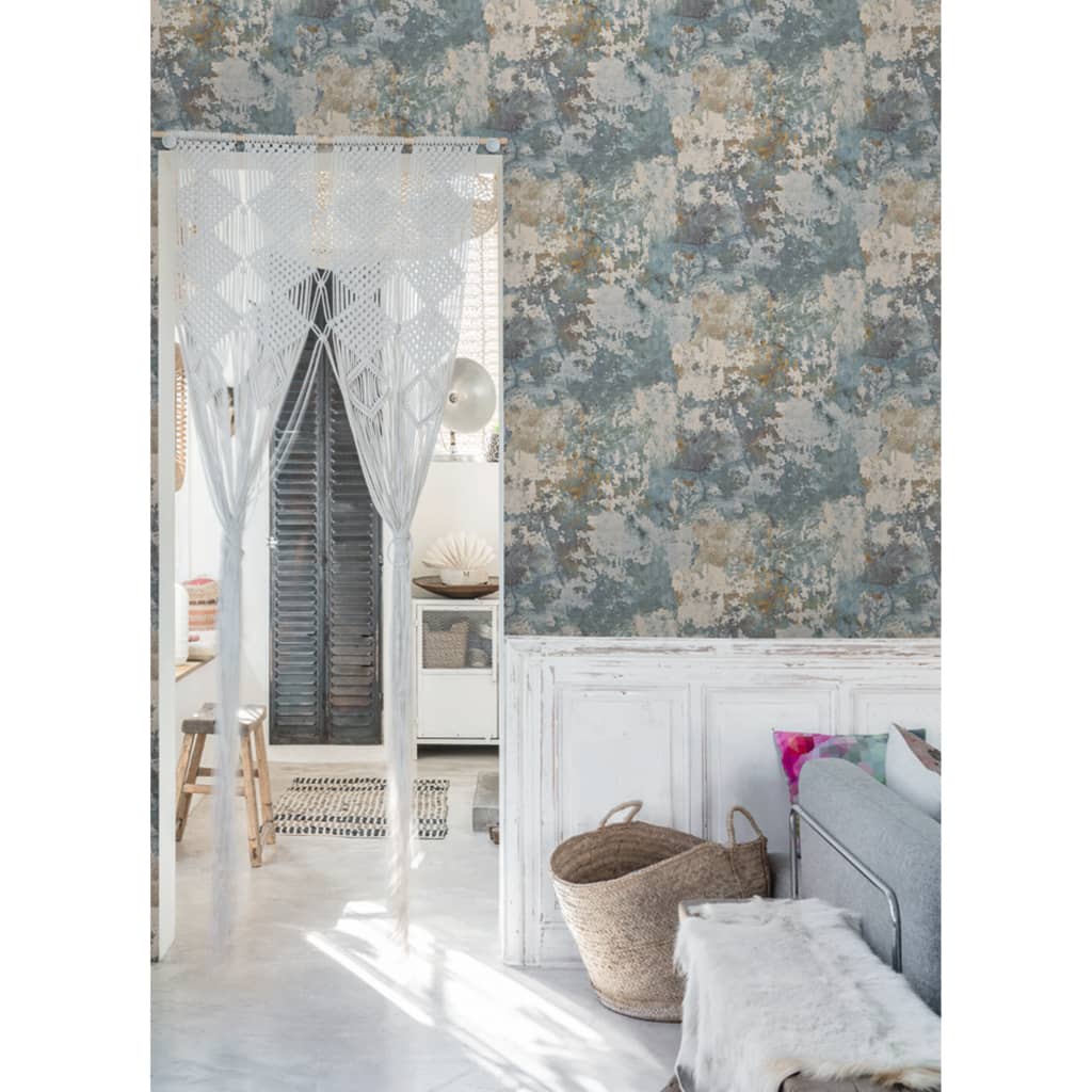 DUTCH WALLCOVERINGS DUTCH WALLCOVERINGS Behang betongrijs en groen