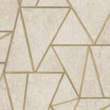 DUTCH WALLCOVERINGS DUTCH WALLCOVERINGS Behang driehoeken beige en goud