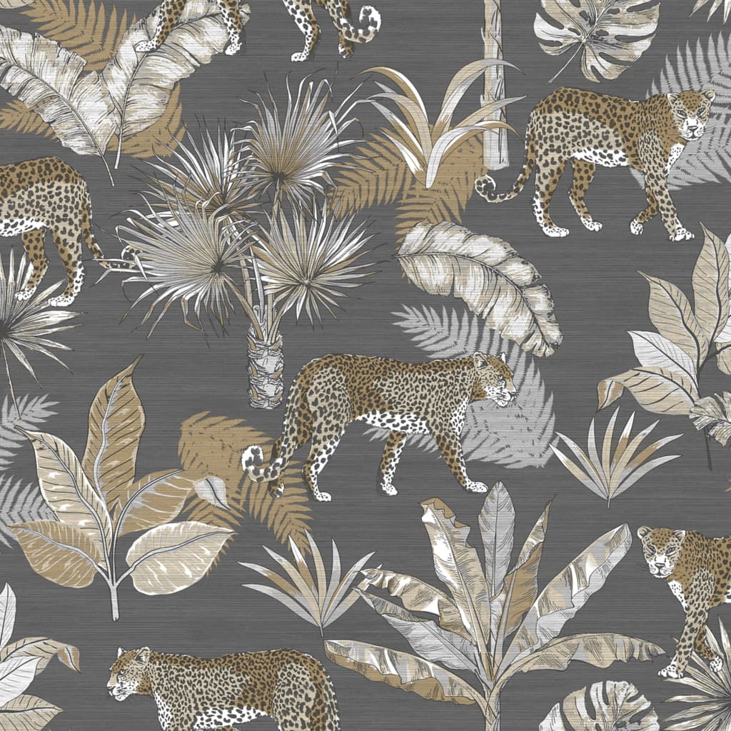 Dutch wallcoverings dutch wallcoverings behang leopard grijs en beige