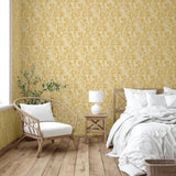 DUTCH WALLCOVERINGS DUTCH WALLCOVERINGS Behang Mae oker en beige