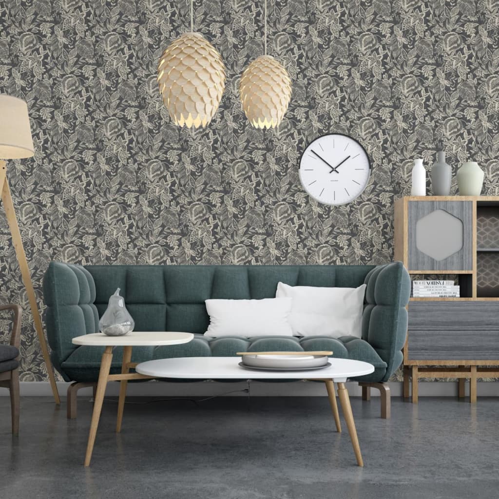 Dutch wallcoverings dutch wallcoverings behang mae zwart en beige