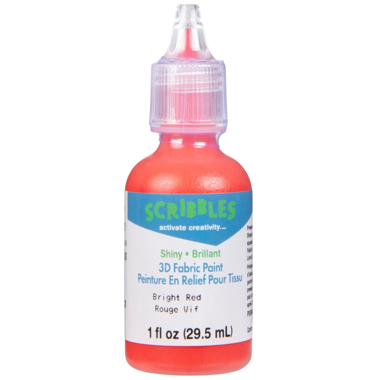 Scribbles • 3d textielverf glanzend 29,5ml rood