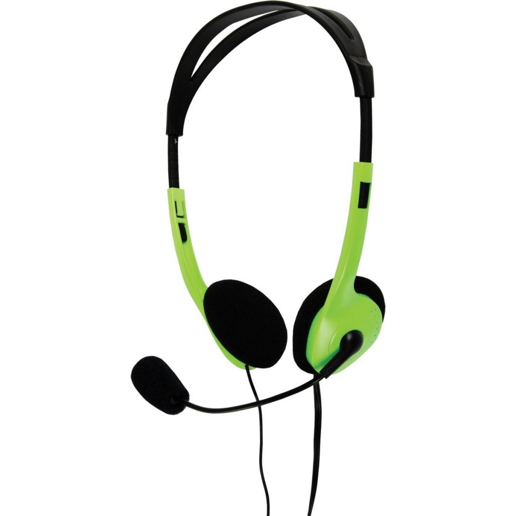 Basicxl basicxl bxl-headset1 stereo headset groen zwart