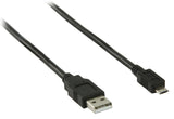 Valueline Valueline Vlcp60500b05 Usb 2.0 Usb A Male Usb Micro B Male Kabel 0,50 M Zwart