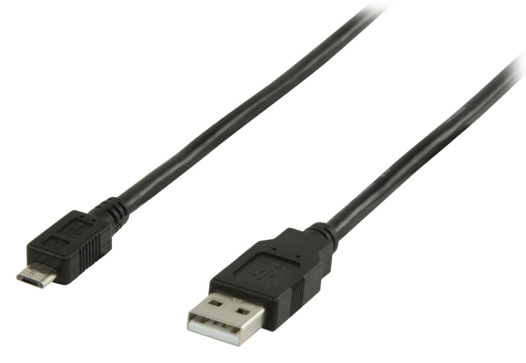 Valueline Valueline VLCP60500B10 Usb 2.0 Usb A Male Usb Micro B Male Kabel 1,00 M Zwart