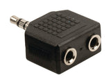 Valueline Valueline VLAB22945B Audio-splitter 3,5 mm Male 2x Female Zwart