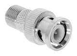 Valueline Valueline VLSP41965M Antenne Adapter Bnc Male F-connector Female Zilver