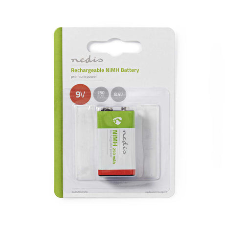 Nedis banm9hf91b oplaadbare nimh batterij e-blok 8,4 v 250 mah blister
