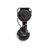 Nedis dummy beveiligingscamera - bullet - ip44 - batterij gevoed solar powered - buiten - inclusief muurbeugel - zwart