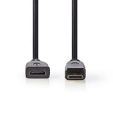 Nedis cvgp34590bk02 high speed hdmi kabel met ethernet hdmi mini-connector naar hdmi output 20 cm zwart
