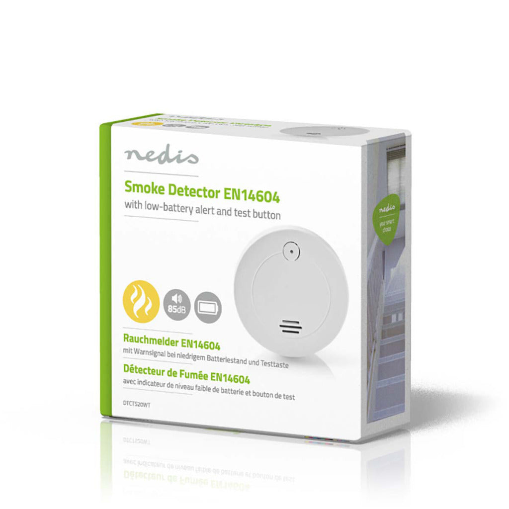 Nedis dtcts20wt smoke detector en14604 batterij-indicator