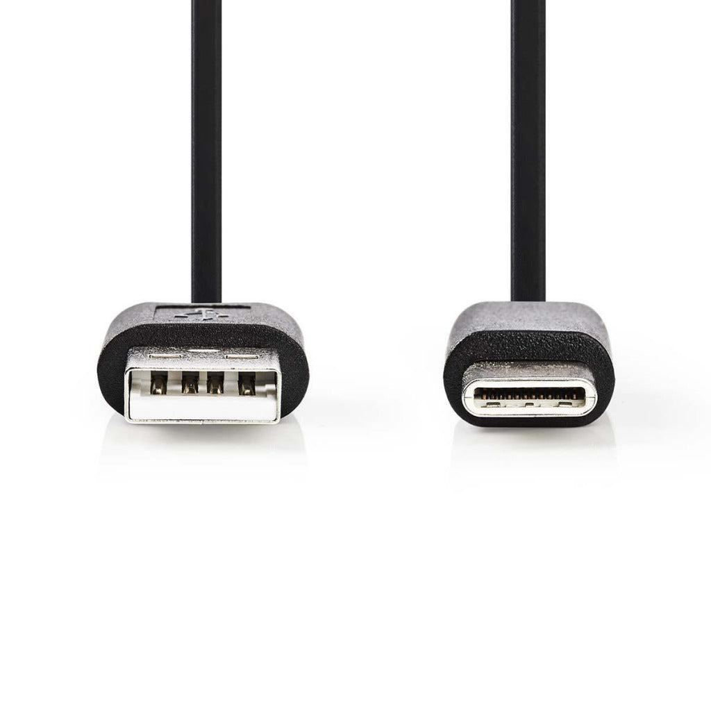 Nedis ccgp60600bk01 usb 2.0-kabel type-c male - a male 0,1 m zwart