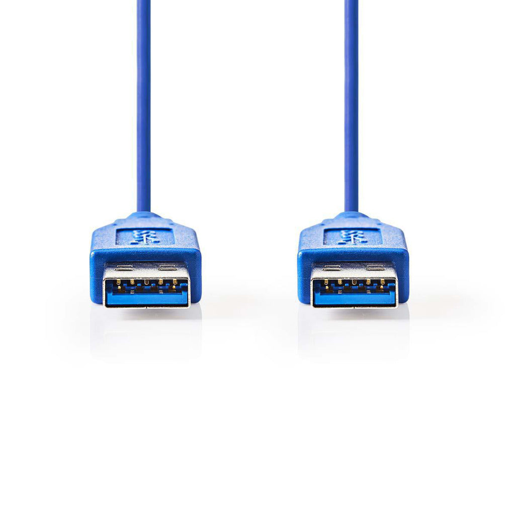 Nedis ccgp61000bu20 usb 3.0-kabel a male - a male 2,0 m blauw