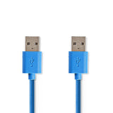 Nedis CCGP61000BU20 Usb 3.0-kabel A Male A Male 2,0 M Blauw