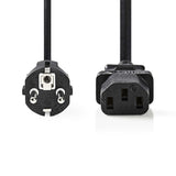 Nedis cegp10030bk50 voedingskabel schuko male - iec-320-c13 5,0 m zwart