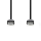 Nedis ccgt60000bk10 kabel usb 2.0 a male - a male 1,0 m zwart