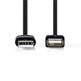 Nedis ccgt60010bk10 kabel usb 2.0 a male - usb a female 1,0 m zwart