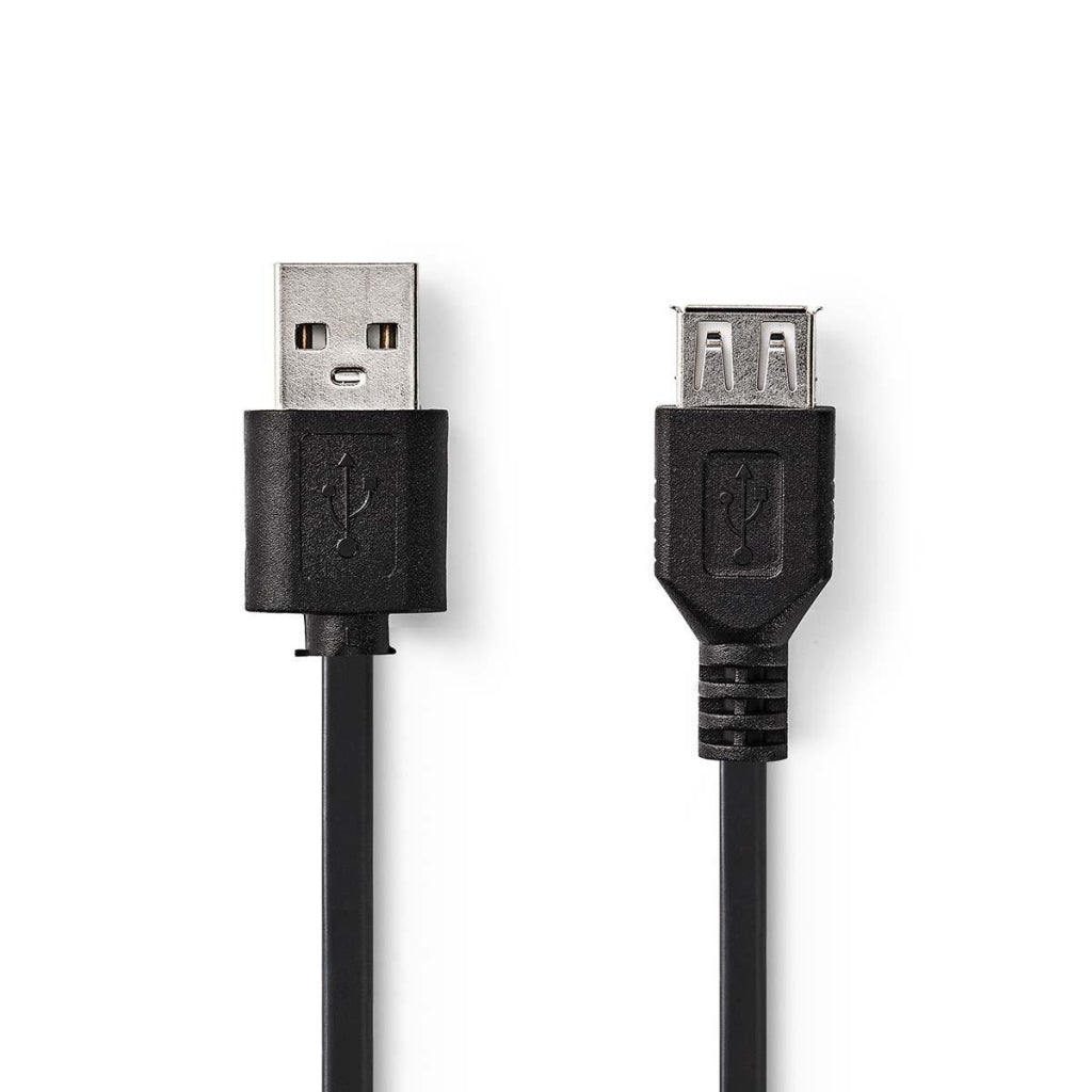 Nedis ccgt60010bk30 kabel usb 2.0 a male - usb a female 3,0 m zwart