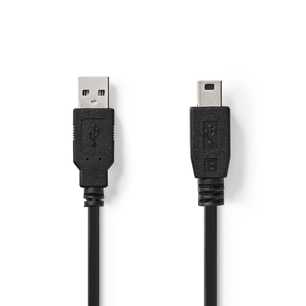 Nedis ccgt60300bk10 kabel usb 2.0 a male - mini 5-pins male 1,0 m zwart