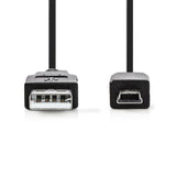 Nedis ccgt60300bk10 kabel usb 2.0 a male - mini 5-pins male 1,0 m zwart