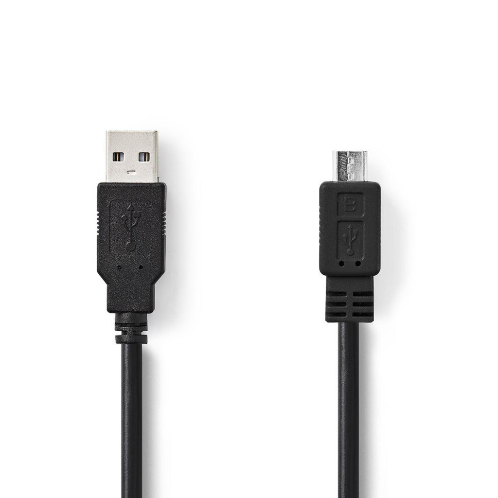 Nedis ccgt60500bk20 kabel usb 2.0 a male - micro b male 2,0 m zwart