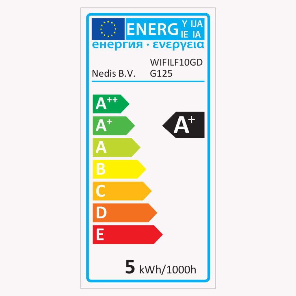 Nedis WIFILF10GDG125 Wi-fi Led-lamp Met Filament E27 125 Mm 5 W 500 Lm