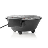 Nedis BBQE112BK Elektrische Barbecue Rond 30 Cm 1250 Watt