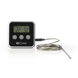 Nedis kath105bk vleesthermometer 0 - 250 deg;c digitaal display timer