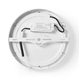 Nedis wifilaw20wt wi-fi smart plafondlamp rond oslash; 30 cm warm tot koel wit 1200 lm 18 w slank design aluminium