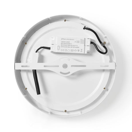 Nedis wifilaw20wt wi-fi smart plafondlamp rond oslash; 30 cm warm tot koel wit 1200 lm 18 w slank design aluminium