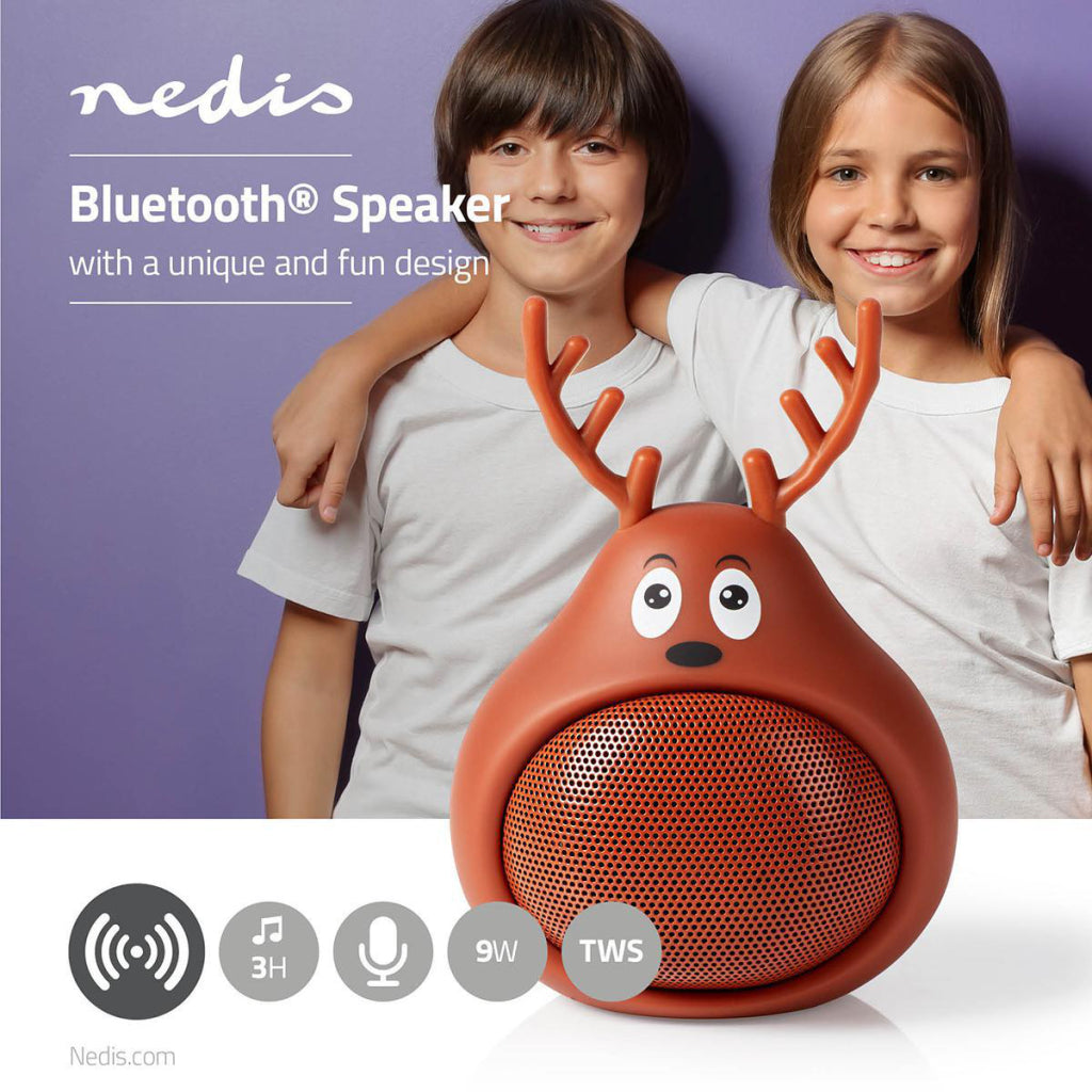 Nedis SPBT4110BN Animaticks Bluetooth Speaker 3 Uur Speeltijd Handsfree Bellen Rudy Reindeer